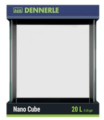 Dennerle Nano Cube, 20 Lliter, Aquarium, 25 x 25 x 30 cm | Mini-Aquarium mit abgerundeten Ecken, kompakte Maße für Nano-Aquaristik