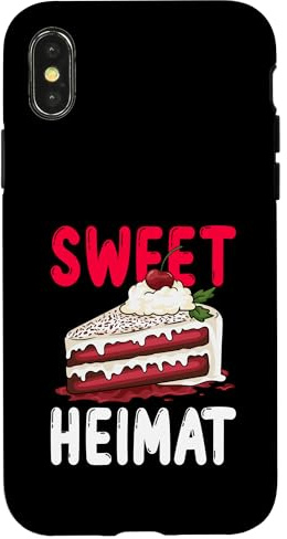 Hülle für iPhone X/XS Kirschtorte Schwarzwald für alle Kuchen Torten Liebhaber