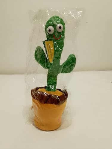 KAHOZ Cactus Ballerina Ripeti Spagnolo,Illuminazione e registrazione,Giocattolo Cactus Educativo Interattivo,120 Canzoni,Controllo del Volume,Regali divertenti per bambini e decorazione