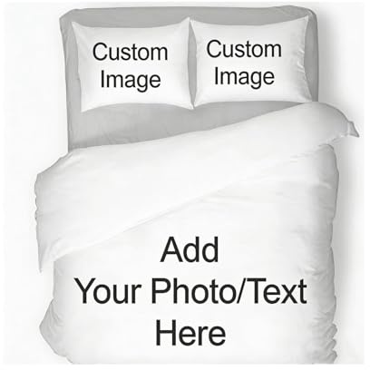 Personalisiert Bettwäsche Sets Mit Gesicht Foto/Text Selbst Gestalten Lustige Bettwäsche und Kissenbezug Personalisierte Bettbezug in Verschiedenen Größen Personalised Geschenke für Geburtstag