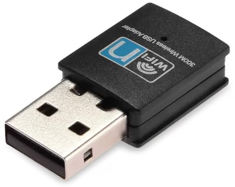 OcioDual Cle WiFi USB 300 Mbps Adaptateur Wireless sans Fil 802.11 n/g/b 300Mbps Adapter Dongle Network Card for PC Laptop Black