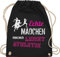 Turnbeutel Rucksack - Echte Mädchen machen Leichtathletik - Unisize - Schwarz - leichtathletik+geschenk beutel kinderturnbeutel sport mädels juterucksäcke beuteltasche rucksäcke sportsack