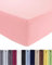 ENTSPANNO Luxus Spannbettlaken 140x200 bis 160x220 cm - Aus weichem Premium Jersey - Ideal für Wasser- u. Boxspringbett bis 35cm Höhe - Rosa