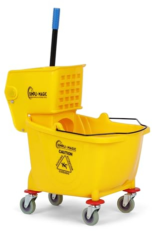Simpli-Magic Mop Bucket with Wringer, 5 Gallon, Yellow