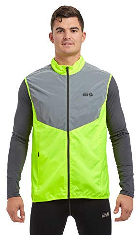 Sportweste Gilet Leicht Atmungsaktiv zum Laufen/Radfahren/Gehen XL Limette