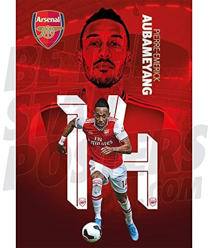Be The Star Posters Arsenal FC Aubameyang Action 19/20 Football Poster - Official Licensed Football Poster - Available in Sizes A2 & A3 (A2)