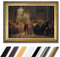 Bild mit Rahmen - Adolph von Menzel Flötenkonzert Friedrichs des Großen in Sanssouci 50x40 cm - Gerahmtes Leinwandbild Alte Meister - Antiker Rahmen Gold Barock, Klassisch