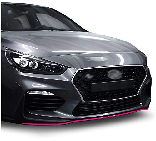 Frontschwert Designline Folie Dekor für Fahrzeug Front Auto Aufkleber selbstklebend Kfz Zubehör Streifen Zierleiste Passgenau D017 (Neon Pink)