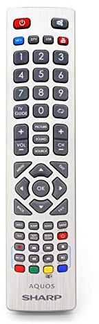 Genuine SHW/RMC/0003 Remote Control for Sharp Aquos Net+ Full HD Smart LED Freeview TV LC-43CFE6241K LC-49CFE6241K LC-55CFE6241K LC-32CFF6001K LC-40CFF6001K LC-43CFF6001K