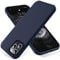 OTOFLY Compatible with iPhone 12 Pro Max Case,Ultra Slim Fit Phone Case Liquid Silicone Cover with Full Body Protection Anti-Scratch Shockproof Bumper & Soft Microfiber Lining,6.7 inch(Midnight Blue)