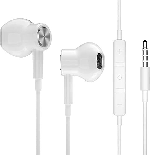 ACOCOBUY 3,5 mm Auriculares para Poco X3 Pro Auriculares con Cable de 3,5 mm con micrófono en la Oreja Baja para Poco M4 Pro para Redmi Note 12 11 10 Pro para Galaxy A15/A14/A13/M12/M11/M32/A21s/A12