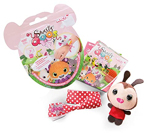 NICI Sweetydoos – Überraschungs-Kuscheltier mit UV-Effekt, Sammel-Armband & Poster – Eine von 9 Mini-Überraschungsfiguren mit Freundschaftsband & Poster – Ideal zum Sammeln, Spielen & Tauschen