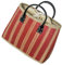 LaFiore24 Einkaufstasche Shopper Henkeltasche Korb Handtasche Allzwecktasche Rot