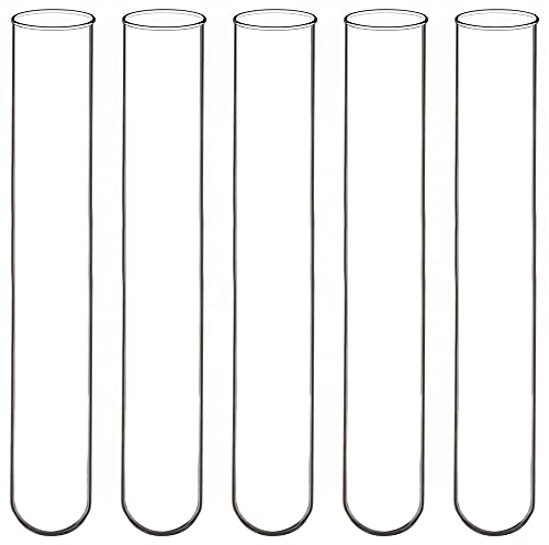 Labasics 100 Stück Reagenzgläser Glas, 100 Pack Test Tubes Borosilikatglas Rundboden Reagenzglas, 12 mm OD X 75 mm Länge