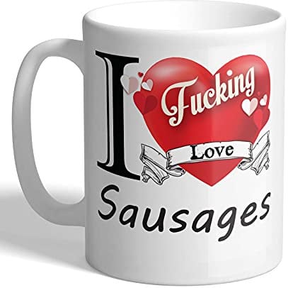I Love Mugs - I F*cking Love Sausages - Mug, Ceramic, 11fl.oz.