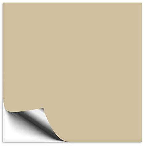 50 Stück Fliesenaufkleber beige 15x15 cm glänzend | Klebefolie für Fliesen in Küche & Bad, Fliesen einfach überkleben mit selbstklebender Fliesenfolie in glanz Optik
