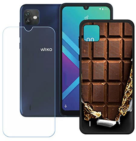 LMLQSZ Hülle für Wiko Y82 + HD Panzerglas, Sanft Handyhülle Silikon Schutzhülle Cover TPU Case Handy Tasche Handytasche - Panzerglasfolie Schutzfolie für (6,1) - OP1
