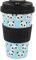 IDRINK®- RPET-Kaffeebecher mit Silikonverschluss zum Öffnen, leicht zu tragen 435 ml Becher zum Mitnehmen aus recyceltem Kunststoff 8,7 x 8,7 x 15 cm 435 ml (PANDA)