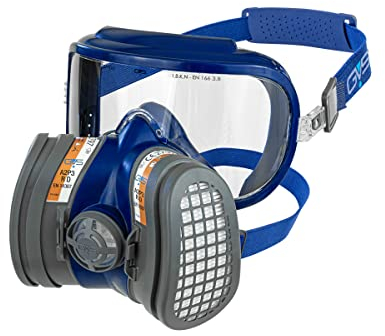 GVS SPR674 Maschera Elipse Integra Low Profile con Filtri A2P3 per Gas e Vapori Organici sino a 5000 ppm e polveri, M/L