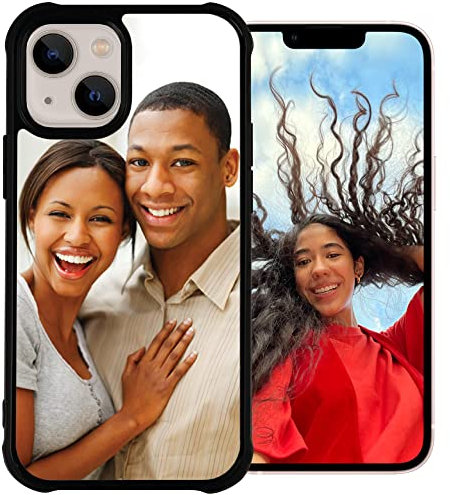 PixCase i13 Mini (5,4 Zoll) – Bilderrahmen – Geduldig mit Apple iPhone 13 Mini – DIY – Fotos einfügen oder online individuelle Designs erstellen – stoßdämpfender Schutz