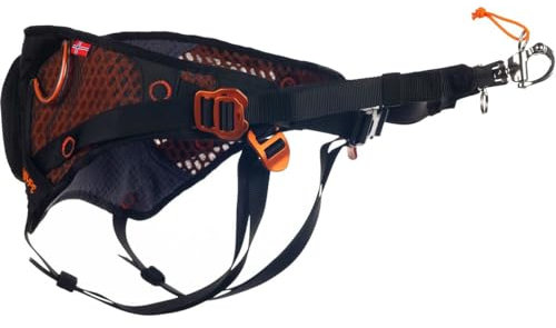 Non-Stop dogwear Løype Gürtel, Schwarz/Orange, L