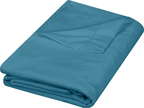 Utopia Bedding Flat Sheet - Soft Brushed Microfiber Fabric - Shrinkage & Fade Resistant Top Sheet - Easy Care - 1 Flat Sheet Only (Queen, Denim Blue) UB2426