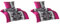 MB Warenhandel24 Bettwäsche Seersucker Microfaser 4 teilig Doppelpack Spar Set mit Reißverschluss 2X 135x200 cm + 2X 80x80 cm (Lea)