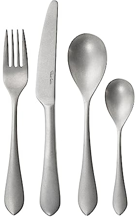 Robert Welch Quinton Vintage, 24 Piece Cutlery Set for 6 People. Made from Stainless Steel. Dishwasher Safe.