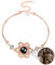 Liskanap 925 Sterling Silber Personalisierte Foto Armband mit Bild Projektion Armband im Stein Ich liebe dich Armband 100 Sprachen für Damen Herz Denkmal der Liebe Schmuckgeschenk (RoseGold-Stern)