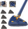 360 Grad dreieckiger Reinigungsmopp, drehbar, verstellbar, Reinigungsmopp, multifunktional, automatischer Push-Pull-Wischmopp (Blauer Mopp + 5 Stück Wischtuch) (blau)