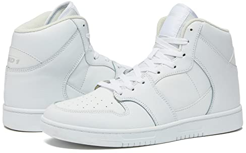 AND1 Slam Herren Basketballschuhe, Mid Top Casual Court Sneakers für Herren, Größen 41 bis 48, Weiss/opulenter Garten, 43 EU