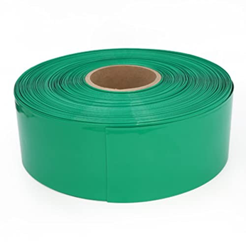 Width 17mm ~ 80mm 18650 Lithium Battery Heat Shrink Tubing Wrap Cover Skin PVC Shrinkable Film Sleeves Insulation Sheath-Green,Width 30mm x 1meter