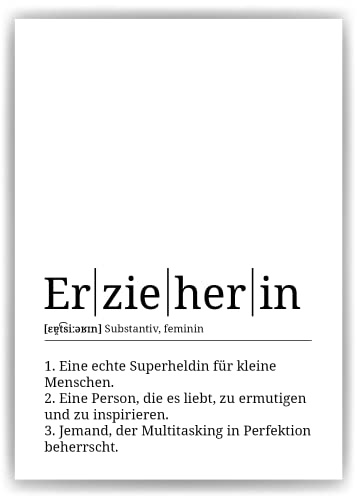Erzieherin Poster Definition - DIN A4