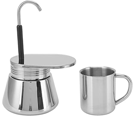 MISETA Moka Pot con beccuccio singolo tubo fai da te