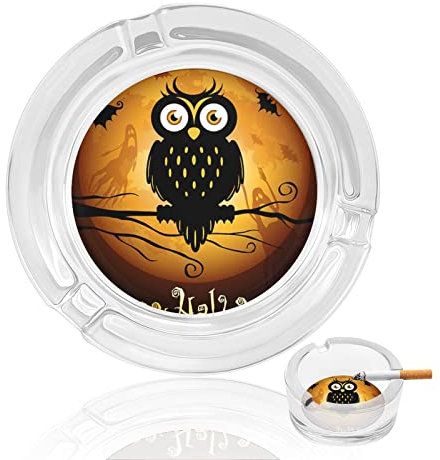 Aschenbecher Für Zigaretten Schwarze Eule Kristallglas Aschenbecher Rauchen Aschenbecherhalter Für Home Hotel Office Table Top