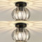 Hudi Fyier Chandelier Crystals Ceiling Lighting Fixtures,2 Pack Small Flush Mount Ceiling Light for Kitchen Hallway Dining Rooms Living Rooms Bar (Black)