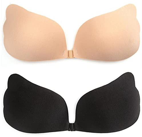 Ronronner Mujeres Sujetador Silicone Invisible Sujetador Profesional Push Up De Silicona Bra Invisible Adhesivo Reutilizable sin Tirantes Espalda para Mujer para El Vestido de La Boda