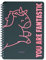 Mr. Wonderful - Notizbuch A5 Einhorn schwarz you are fantastic