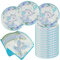 AINIUNIU Baby Elefant Party Gender Reveal Geschirr Baby Shower Teller Geschirr Elefant Junge Baby Shower Teller Set Dekorationen für 16 Gäste für Jungen oder Mädchen Geschlecht Enthüllung Party
