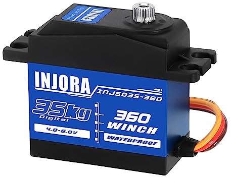INJORA 35KG Digital Servo Waterproof 360° Rotation for RC Crawler Car Boat Model