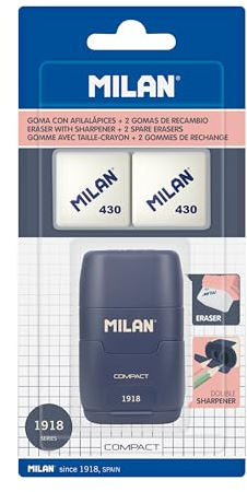 MILAN® Blíster afilaborra COMPACT serie 1918 azul + 2 gomas de recambio
