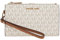 Michael Kors Damen Jet Set Travel Double Zip Wristlet (Vanilla), Vanille