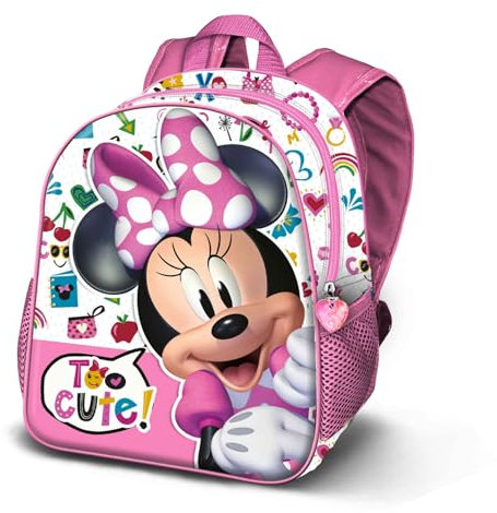 Disney-Mochila Basic, 31 x 39 cm, Capacidad 18.2 L, Rosa Minnie Mouse