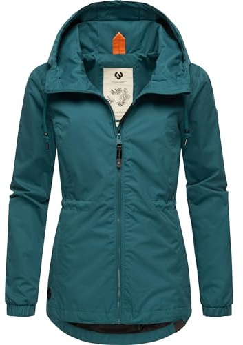 Ragwear Damen Übergangsjacke leichte Jacke kurz wasserdicht (Wassersäule: 4.000 mm) mit Kapuze Danka YOUMODO XS-6XL