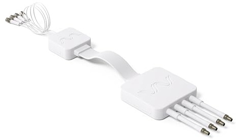 Waveform Fenstereingangskabel: Low-Loss, Ultra Flat-Ribbon 4-in-1 Passthrough-Kabel | SMA-Stecker auf SMA-Buchse | für Fenster und Türen