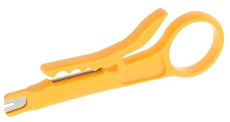 1 Stück IDC Insertion Punch Down Tool, Drahtstripper Stanze UTP Kabelschneider Stripper Werkzeug, Gelb