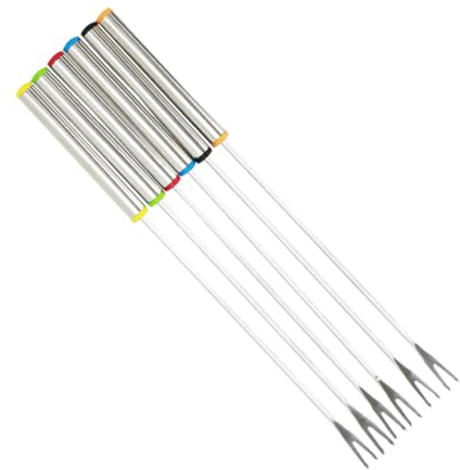 Cabilock 6 Pezzi Forchetta Per Fonduta Forchette Da Barbecue Forchetta Grill in Acciaio Inox Carne Alla Griglia Spiedini Per Barbecue in Metallo Spiedini Alla Griglia Spiedino Per Barbecue