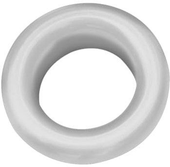 White Sink Overflow Ring | Basin Sink Hole Cover | White | Round Overflow Cover | Basin Trim for Bathroom Sink Toilet Wash Basin (White Finish)