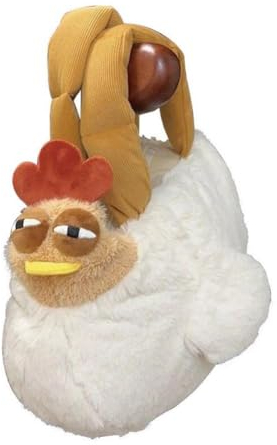 JHIALG Lustige Huhn-Plüschtasche, hässliche Huhn-Form, Handtasche, Cartoon-Henne-Form, schläfrige Puppe, Geburtstag, Geldbörse, Schulranzen für Mädchen, Geschenke, Handtasche, Küken