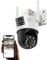 ZOSI 6MP Aussen WLAN Überwachungskamera mit Doppelobjektiv (4MP+2MP), 2.4GHz WiFi Pan/Tilt Kamera, 2-Wege-Audio, Personenerkennung, C298 SE